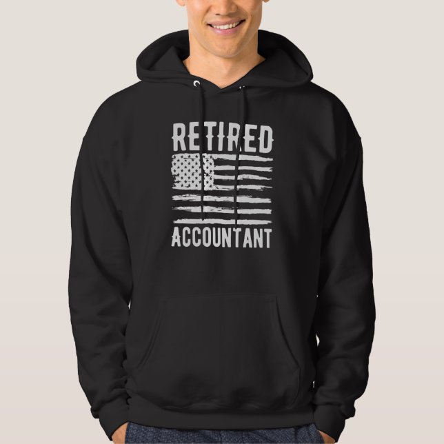 Moletom Retired Accountant Profession American Flag (Frente)