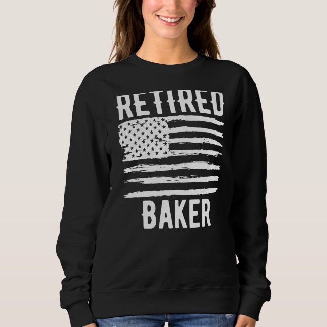 Moletom Retired Baker Profession American Flag Premium (Frente)