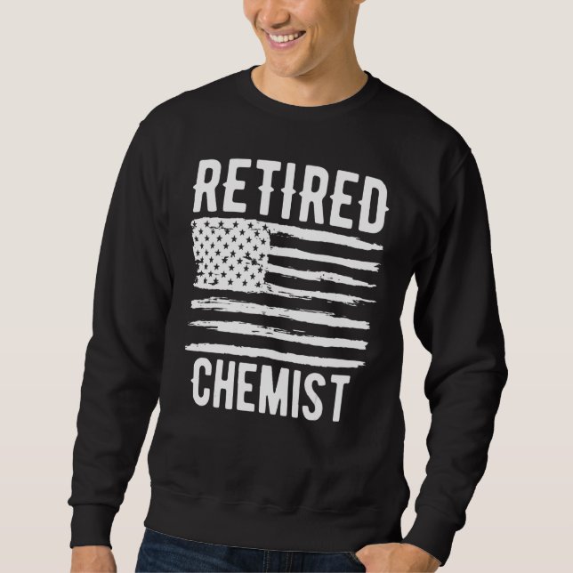 Moletom Retired Chemist Profession American Flag (Frente)