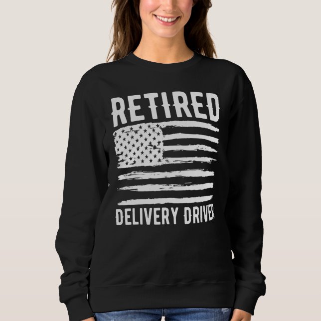 Moletom Retired Delivery Driver Profession American Flag (Frente)