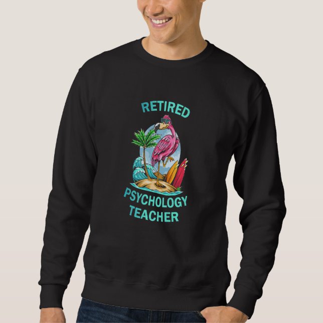 Moletom Retired Psychology Teacher  Flamingo (Frente)