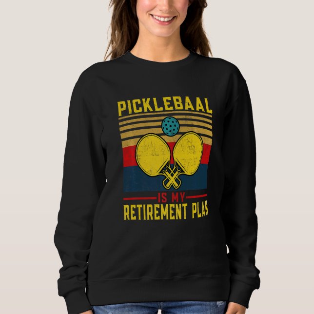 Moletom Retirement Pickleball Apparel PickleBall Paddle Pl (Frente)