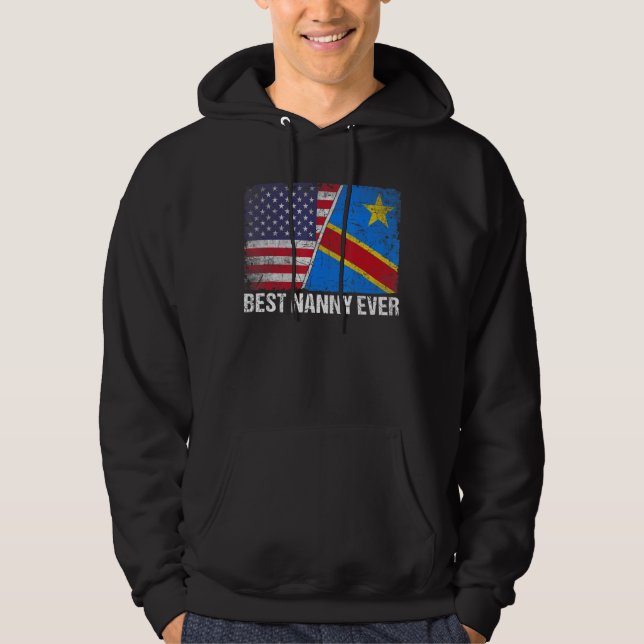 Moletom Retrair-Nos A Bandeira Do Congo, A Melhor Babá De  (Frente)
