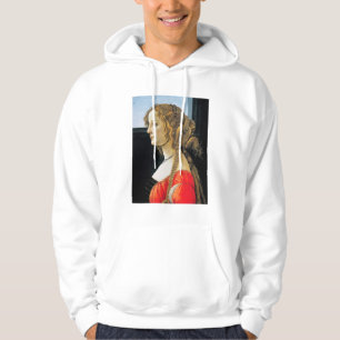 Moletom Retrato de Botticelli de um Hoodie da jovem mulher
