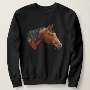 Moletom Retrato de Cavalo Quarab Arte de Cavalo Árabe Quar