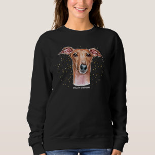 Moletom Retrato de Greyhound Italiano 4 Pet ITG Proprietár