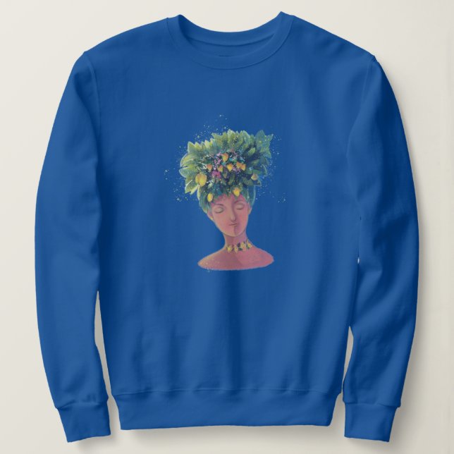 Moletom retrato de mulher fofa (Frente do Design)