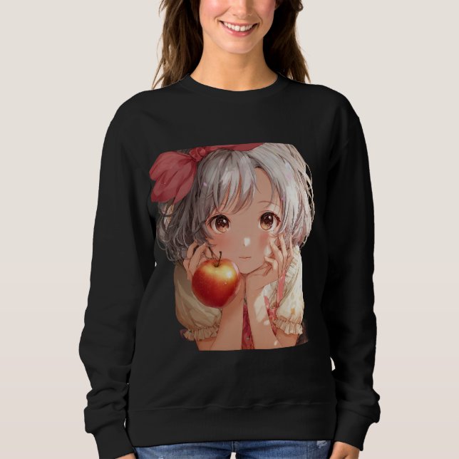 Moletom retrato de personagem de anime moe fofo (Frente)