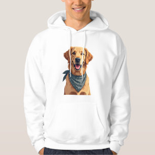 Moletom Retrato Vintage do Golden Retriever com Faixa Colo