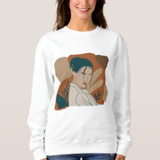 Moletom retratos de design plano com cores boho