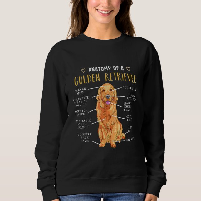 Moletom Retriever Ouro Anatomista - Amantes De Cachorro Pa (Frente)