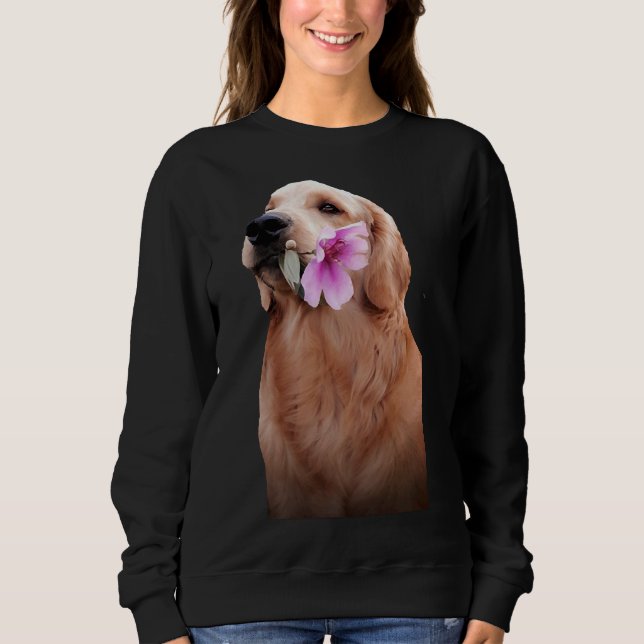 Moletom Retriever ouro Com Flor (Frente)