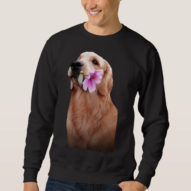 Moletom Retriever ouro Com Flor (Frente)