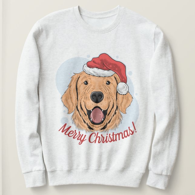 Moletom Retriever Ouro de Natal (Frente do Design)