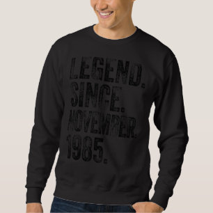 Moletom Retro 1985 Aniversário Legenda De Nascer De Novemb