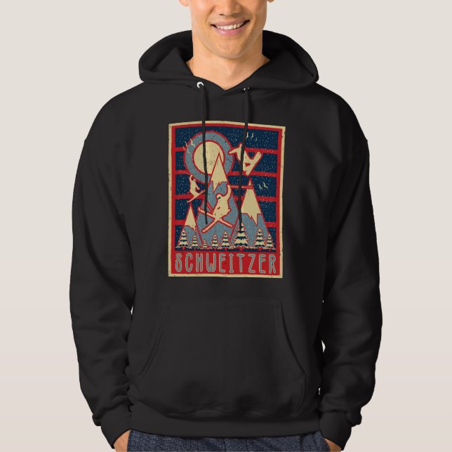 Moletom Retro 80s Schweitzer Mountain Ski Sunset Hoodie (Frente)