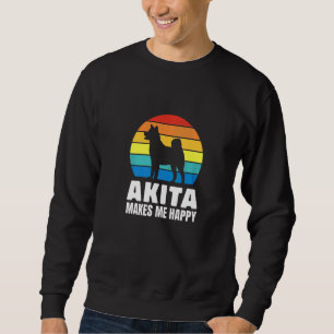Moletom Retro Akita Inu Cachorro Mãe Pai Cachorro Vintage