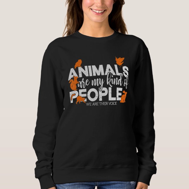Moletom Retro Animals Are My Kind Of People Animals Rescue (Frente)