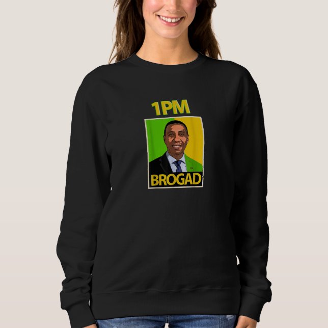 Moletom Retro Art Andrew Holness, 1PM BROGAD JLP Apoiadore (Frente)