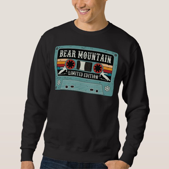 Moletom Retro Bear Mountain Ski não é um texto em inglês a (Frente)
