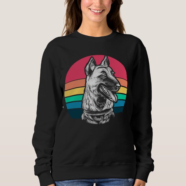Moletom Retro Belga Malinois (Frente)