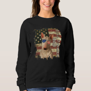 Moletom Retro Best Bull Terrier Pai Ever American Flag 4º