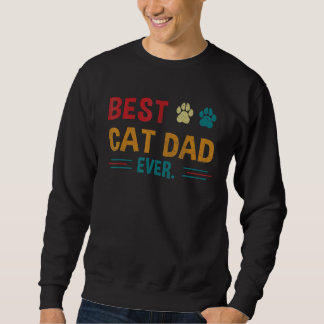 Moletom Retro Best Cat Dad Ever  Cat Vintage Cat Dad