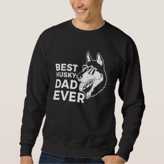 Moletom Retro Best Husky Dad Ever Siberian Huskies