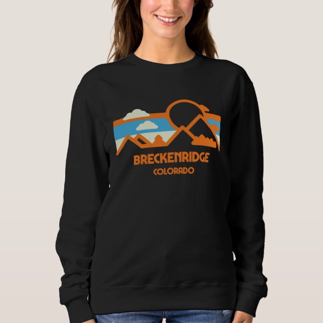 Moletom Retro Breckenridge Colorado Mountain Range Sunset (Frente)
