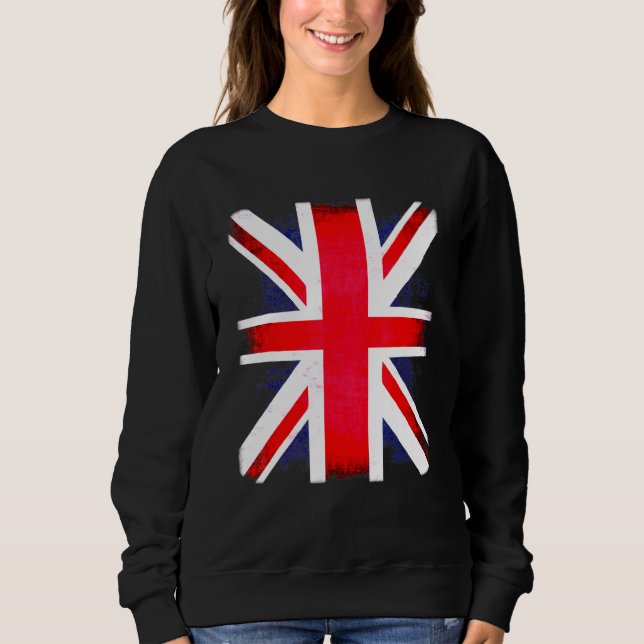 Moletom Retro British England Union Jack Uk Flag Patriotic (Frente)