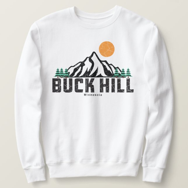 Moletom Retro Buck Hill Ski (Frente do Design)