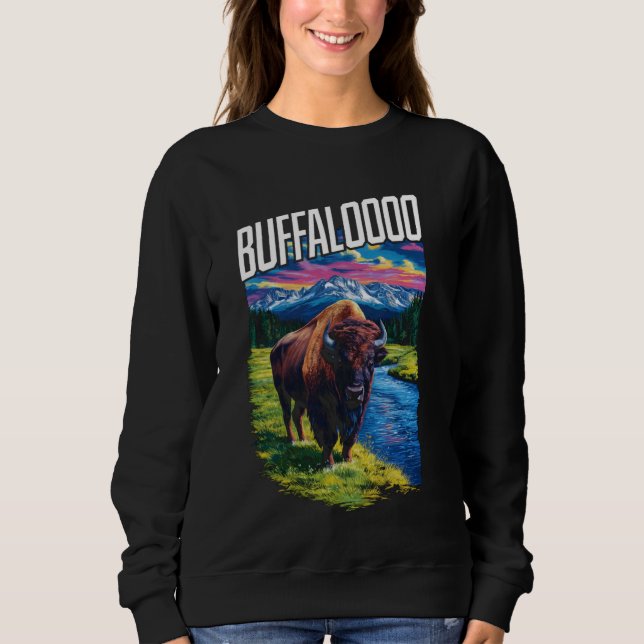 Moletom Retro Buffalo Sunset Lucky Casino Slots Buffalooo (Frente)