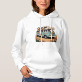 Moletom Retro Camper Van Hoodie – Boho Hippie Adventure