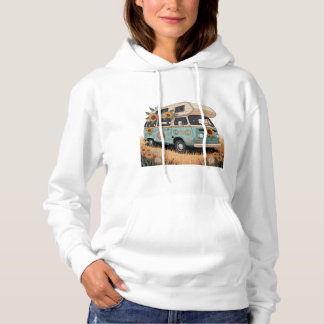 Moletom Retro Camper Van Hoodie – Boho Hippie Adventure