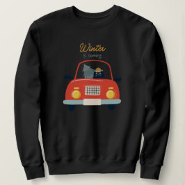 Moletom Retro Cat Driving Funny Classic Style Winter