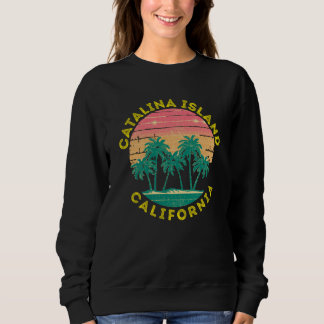 Moletom Retro Catalina Island Vacation Souvenir Palm Tree