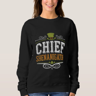 Moletom Retro Chief Shenanigator Chapéu Sortudo do Leprech