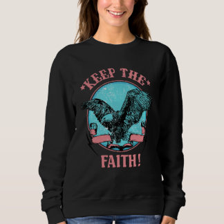 Moletom Retro Christian Eagle Keep The Faith Bible Verse R