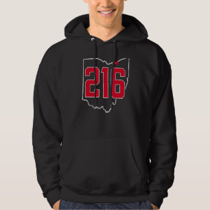 Moletom Retro Cleveland 216 Area Code Ohio Outline Vintage