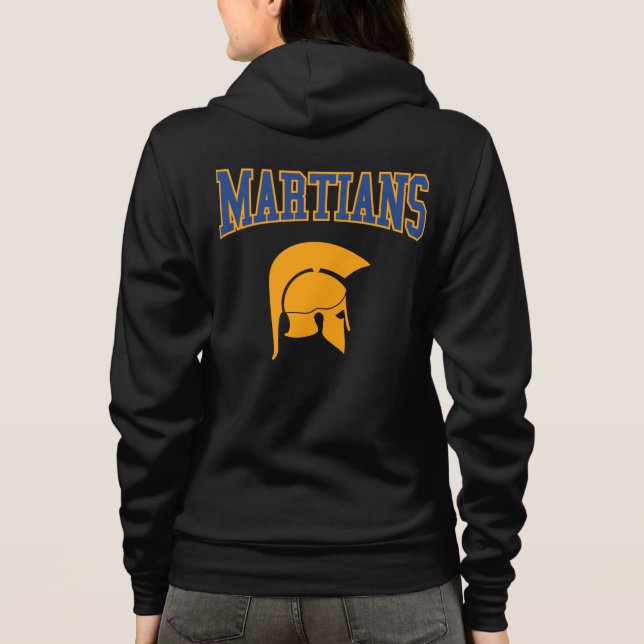 Moletom Retro College Blue Orange Martians Varsity Sport (Verso)