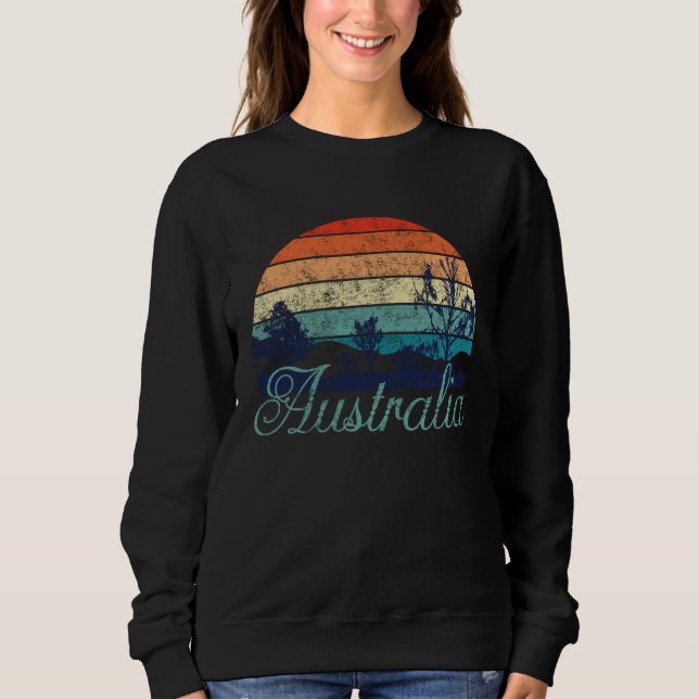 Moletom Retro Color Distressed Australia Travel Camper (Frente)
