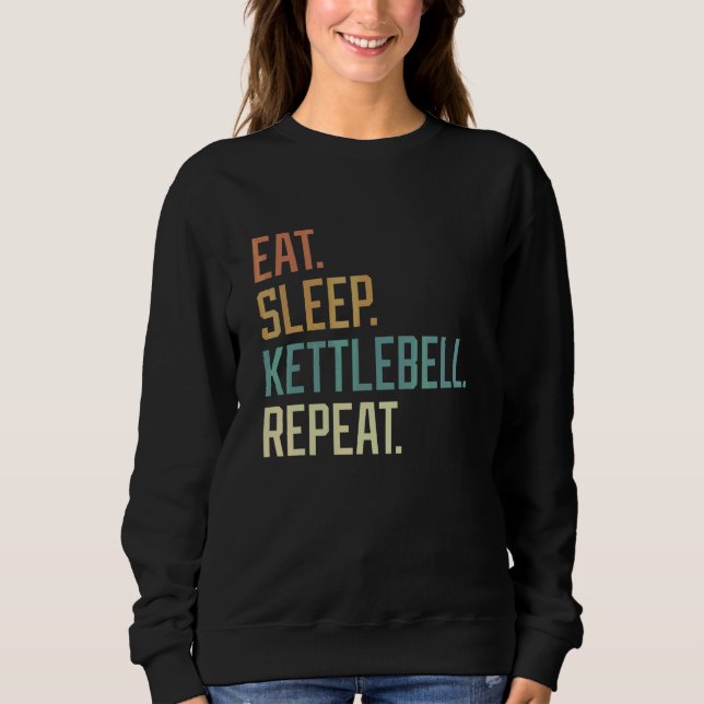 Moletom Retro Comer Dormir Kettlebell Repetir Antigo (Frente)