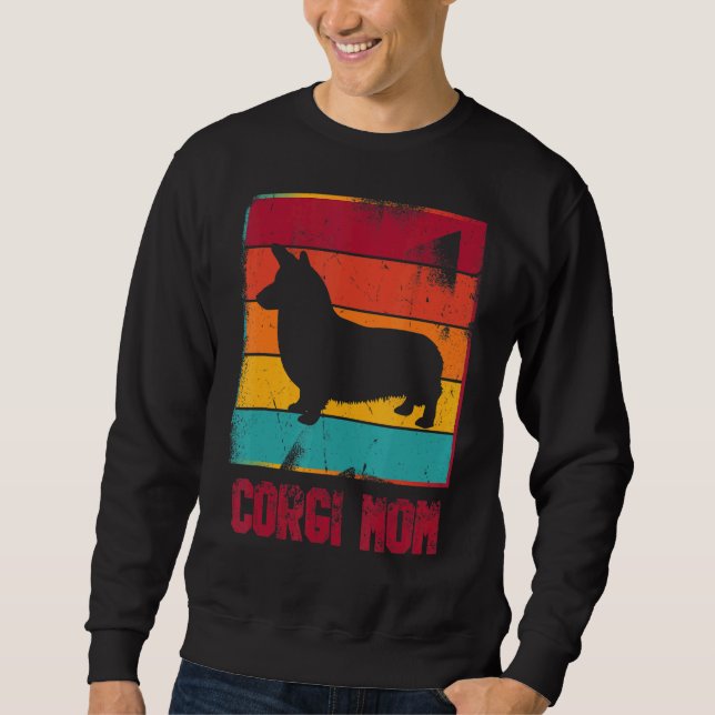 Moletom Retro Corgi Mãe Proprietária Mãe Pet Mama Cachorro (Frente)
