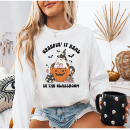 Moletom Retro Creepin' It Real no professor de sala de aul