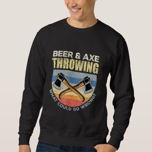 Moletom Retro Da Vintagem De Ax E Cerveja (Frente)