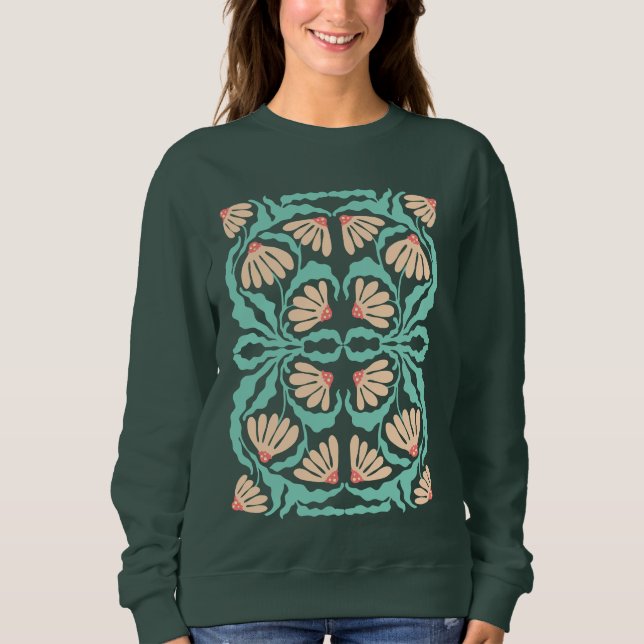 Moletom Retro Daisies Birth Flower April (Frente)