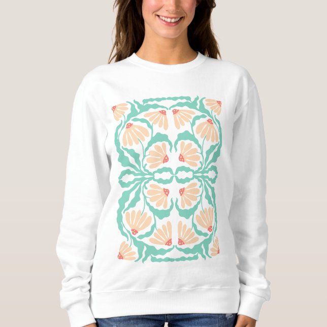 Moletom Retro Daisies Birth Flower April (Frente)