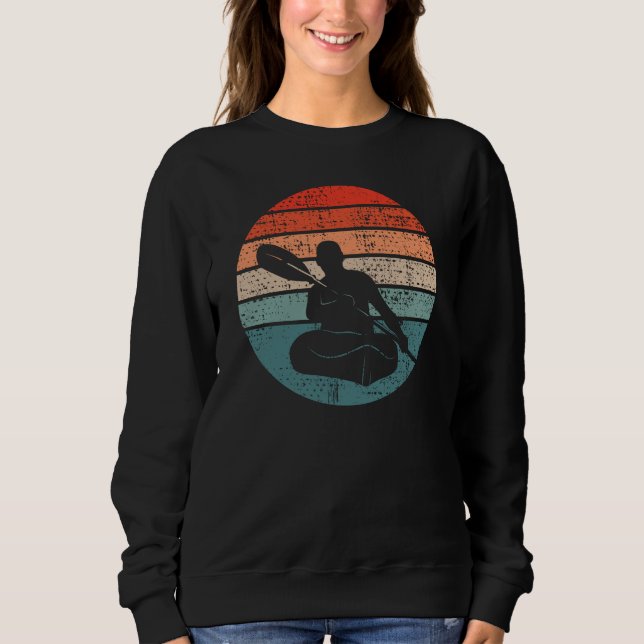 Moletom Retro de Canoagem de Kayaking (Frente)