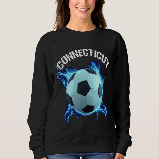 Moletom Retro de futebol de Connecticut (Frente)