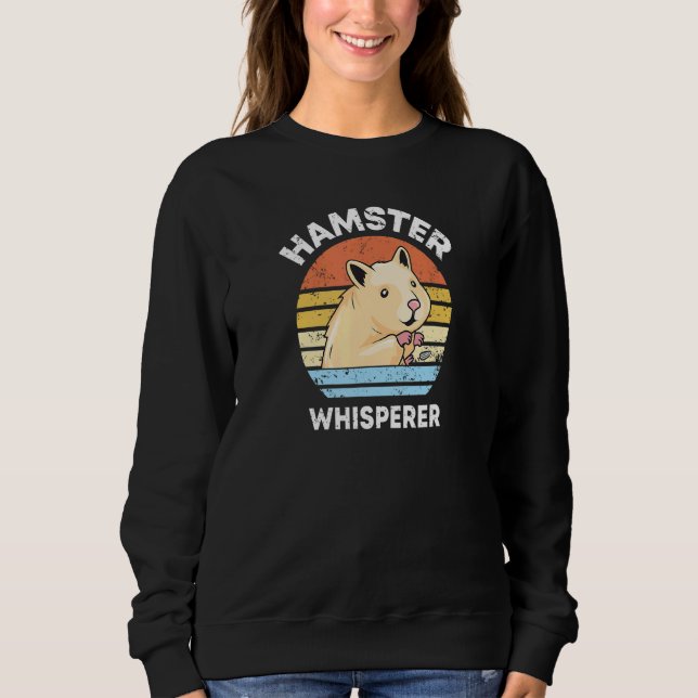 Moletom Retrô De Hamster De Pequeno Roedor De Suspiro Para (Frente)